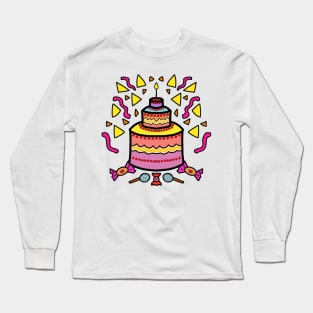 Birthday Cake Celebration with chocolates and candy Long Sleeve T-Shirt